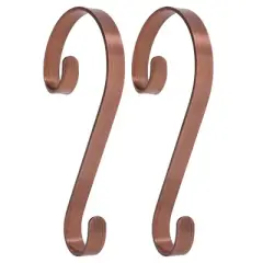 Haute Decor 2ct Scroll Christmas Stocking Holder Brushed Copper