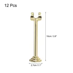 Unique Bargains Smooth Stable Rust Resistant Party Wedding Card Holders 12 Pcs Gold 3.9 Inch