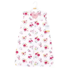 Hudson Baby Girls Plush Faux Fur Sleeping Bag, Wearable Blanket, Butterfly Floral