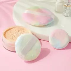 Glamlily 24 Pack Tie Dye Makeup Powder Puffs for Pressed Powder (3 Sizes)