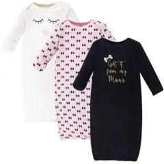 Little Treasure Infant Girl Cotton Gowns, Mama, Preemie-Newborn