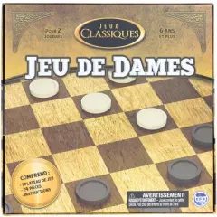 TCG Classic Games Wood Checkers Set | Board & 25 Game Pieces