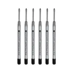 Monteverde Ballpoint Pen Refill Medium Point Black Ink 6 Pack (P153BK)