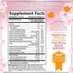 Prenatal Vitamins for Women with DHA & Folic Acid - Best Prenatal Multivitamin Gummies for Women, Brain Development - 120 Gummies By Hello Lovely!