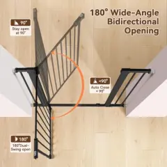 GOTGELIF Baby Safety Gate 36" Extra Tall 29.5-40.6" Wide Auto Close Pressure Mount Pet Gate