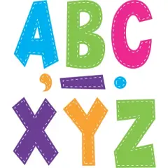 Teacher Created Resources&reg; Multi Bright Stitch 7" Fun Font Letters, 120 Pieces