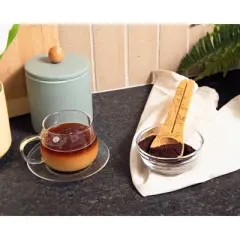 Talisman Designs Laser Etched Honey Bee Beechwood Coffee Scoop & Clip, Nature Collection