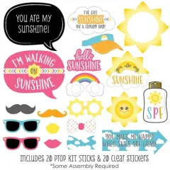 Big Dot of Happiness You are My Sunshine - Baby Shower or Birthday Party Photo Booth Props Kit - 20 Count