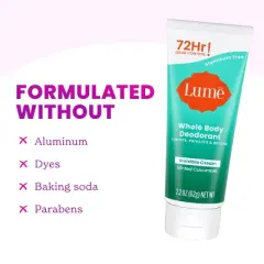 Lume Cream Deodorant Tube - Minted Cucumber - Aluminum-Free 2.2oz