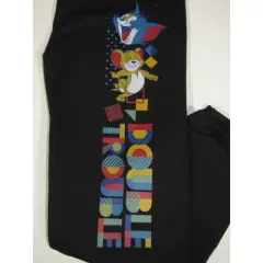 Tom & Jerry Building Block Tower Boy's Black Sweatpants