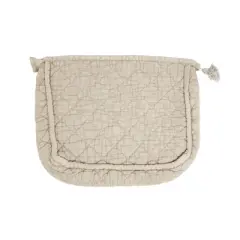 Saro Lifestyle Soft Cotton Quilted Cosmetic Bag
