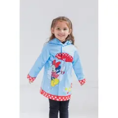 Disney Minnie Mouse Girls Waterproof Hooded Rain Jacket Little Kid
