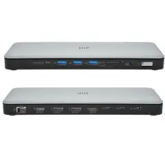 Monoprice 15-in-1 Triple-Display MST USB-C Docking Station, with Multiple Display Modes, HDMI, SD/TF, RJ45, 3.5mm Audio, PD, For Macbook and Windows