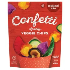 Confetti Teriyaki Barbecue Flavor Veggie Chips  - Case of 12/2.46 oz