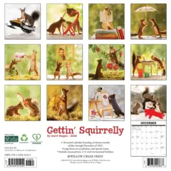 Willow Creek Press 12"x12" 2026 Gettin' Squirrelly Wall Calendar