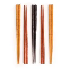 BergHOFF 11Pc Bamboo Set, 5 Pairs Chopsticks 10" and Steamer  Insert