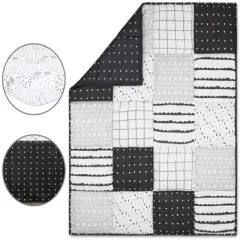 The Peanutshell Preston Black & White Crib Bedding Set, 4pc to 12 Pc