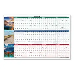 Earthscapes Recycled Reversible/Erasable Yearly Wall Calendar, Nature Photos, 32 x 48, White Sheets, 12-Month (Jan-Dec): 2026