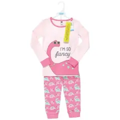 Hudson Baby Girl Baby and Toddler Cotton Pajama Set, Girl Dino