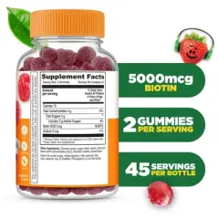 Lifeable - Biotin 5,000mcg - Kids - 90 Gummies