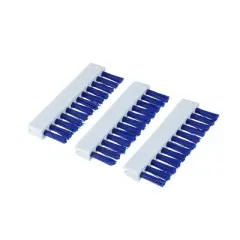 Pool Central Short Replacement Brushes For Swimming Pools and Spas Vacuum Head 3pc 3.25" - Blue