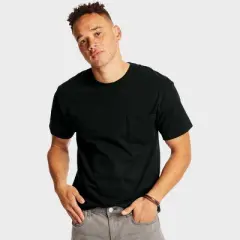 Hanes Beefy-T Unisex Pocket T-Shirt, Value 2-Pack
