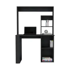 Kumasinova 38.8" Maine Computer Desk with Storage,Modern Office Desk with Shelves,Gaming Desk with Hutch for Home Office