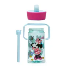 The First Years Disney 12oz Minnie Mouse Spill Proof Flip Top Toddler Sippy Straw Cup