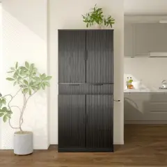 Bella Depot Freestanding 72" Kitchen Pantry Cabinet with Drawers & Adjustable Shelves