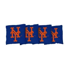 MLB New York Mets Corn-Filled Cornhole Bags Royal Blue - 4pk