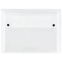 JAM Paper 9" x 13" 6 Pocket Plastic Expanding File Folder with Snap Closure - Letter Size - Clear: Accordion Style