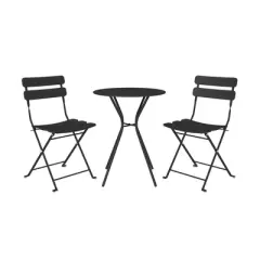 3pc Bistro Set with Folding Chairs  - Room & Joy