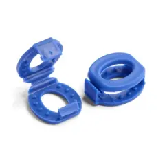 The Original Stretchlace Shoelace Knot Clips &ndash; Blue Shoe Lace Bow Holder Accessory (3 Pair)