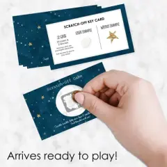 Big Dot of Happiness Twinkle Twinkle Little Star - Baby Shower or Birthday Party Game Scratch Off Cards - 22 Count