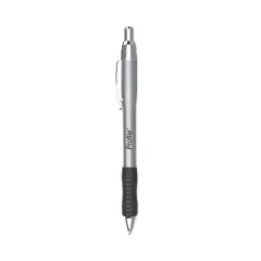 Paper Mart Paper Mate Profile Metal Ballpoint Pen Retractable Medium 1 mm Black Ink Silver Barrel