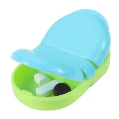Unique Bargains Flip Up 2 Compartment Pill Case 1 Pc
