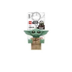 LEGO Star Wars Lightsaber Gel Pen Green Ink with Baby Yoda Grogu Bag Tag and Keychain Gift Set