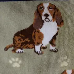 Novelty Socks 14.0" Basset Hound Happy Tails Socks Premium Quality E & S Pet  -  Socks