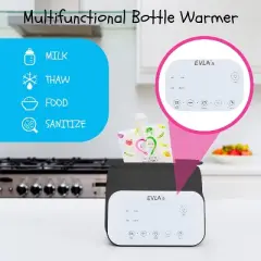 EVLA's Double Baby Bottle Warmer, Defrost & Warm Milk, Sanitize Baby Bottles, Dark Gray