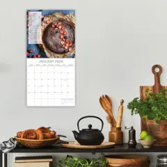 2026 Square Wall Calendar, Baking, 16-Month Food Theme, 180 Reminder Stickers (12x12 In)