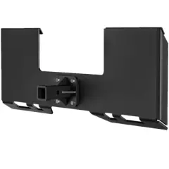 3/8" Skid Steer Attachment Plate with Removable Hitch Receiver, Heavy Duty Thick Skid Steer Mount Plate, Universal Quick Attach Plate