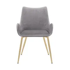 Avery Fabric/Metal Dining Room Chair Gray - Armen Living