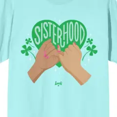 Luck Movie Sisterhood Crew Neck Short Sleeve Celadon Women's T-shirt