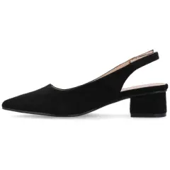 Journee Collection Womens Sylvia Sling Back Covered Block Heel Pumps
