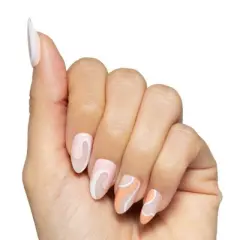 Olive & June Press-On Fake Nails - M Almond - Pink Swirl Mixed Pack - 42ct