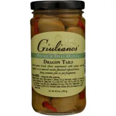 Giuliano Dragon Tails Olives - Case of 6 - 7 oz.