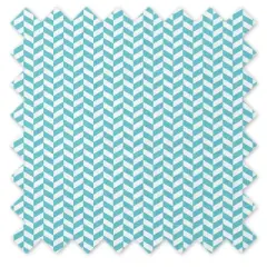 Bacati - Herringbone Quilted Muslin Changing Pad Cover Aqua