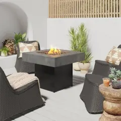 34" Square Liquid Propane Fire Pit - Gray - Threshold&trade;