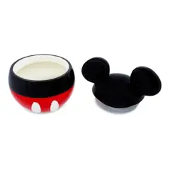 Silver Buffalo Disney Mickey Mouse Ceramic Snack Jar Container With Lid | 6 Inches Tall