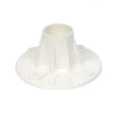 S.R. Smith 05-623 Plastic Deck-Mounted Flange, with Hardware, White - Single